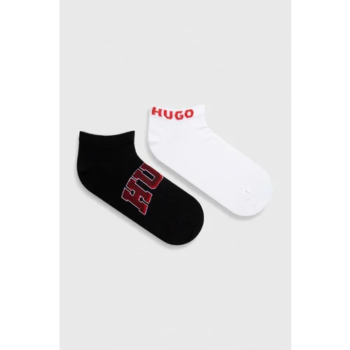 Hugo Nogavice 2-pack moški, črna barva