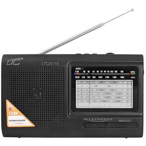 Ltc prenosni radio z mp3 predvajalnikom usb / sd 10w z akumulatorjem 210 x 124 x 57 mm črn Cene