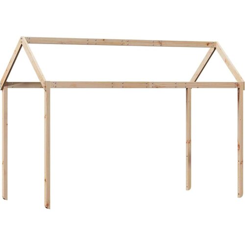 vidaXL krevet na kat s krovom 90 x 190 cm od masivne borovine Cijene