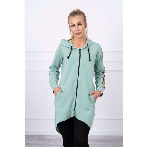 Kesi Dark mint zip-up sweatshirt Slike