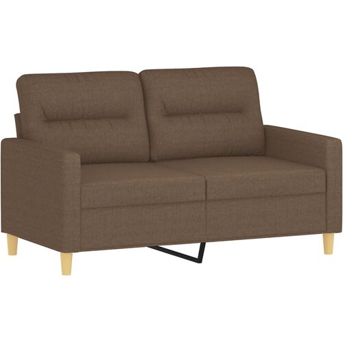  2-dijelni set sofa s jastucima smeđi od tkanine Slike