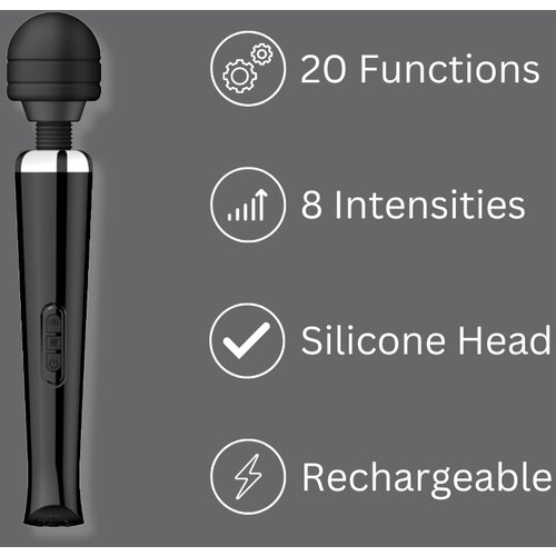 Loving Joy 2024 MasaŽer Loving Joy Magic Wand Black Slike