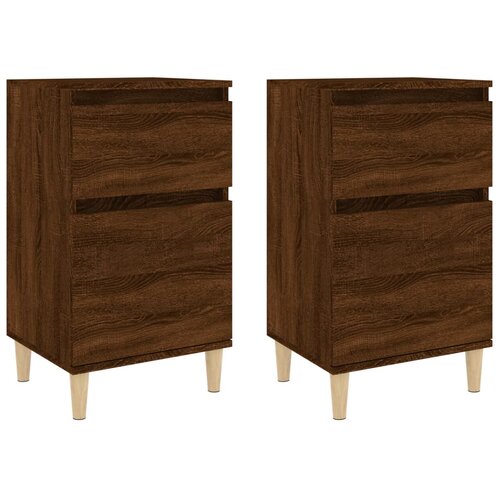 Maison Chic Dvo delni komplet Nočne omarice - Nočne mize rjavi hrast 40x35x70 cm, (21689796) Cene