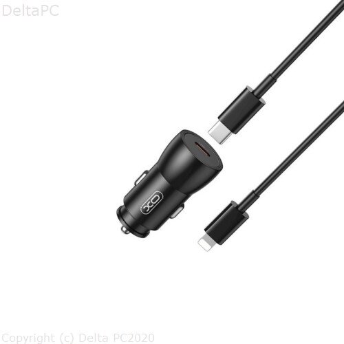 XO car charger CC57 PD 25W 1x USB-C black + USB-C - Lightning cable Cijene