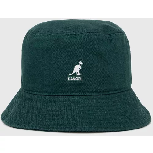 Kangol Bombažni klobuk zelena barva