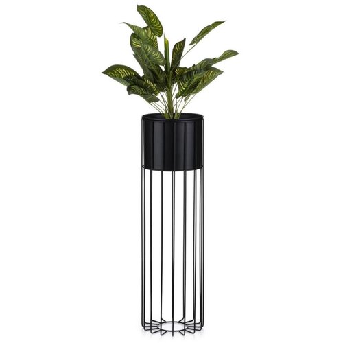 Metalna saksija LOFT 70x20 cm crna Cene