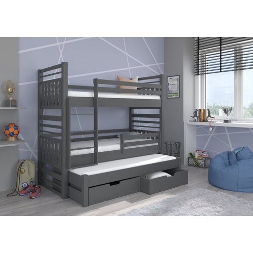 ADRK Troslojni dje�ji krevet HIPPO 87 cm - SIVA Cijene