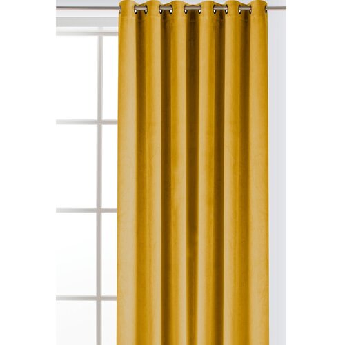 Filumi Gorčično rumena žametna zavesa za delno zatemnitev 200x270 cm Velto &amp;ndash; Slike