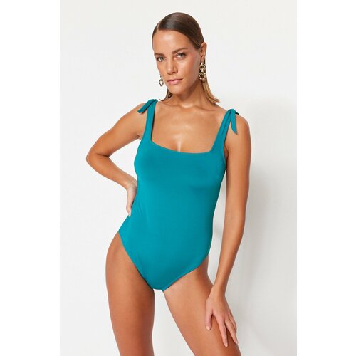 Trendyol swimsuit - green - plain Cene