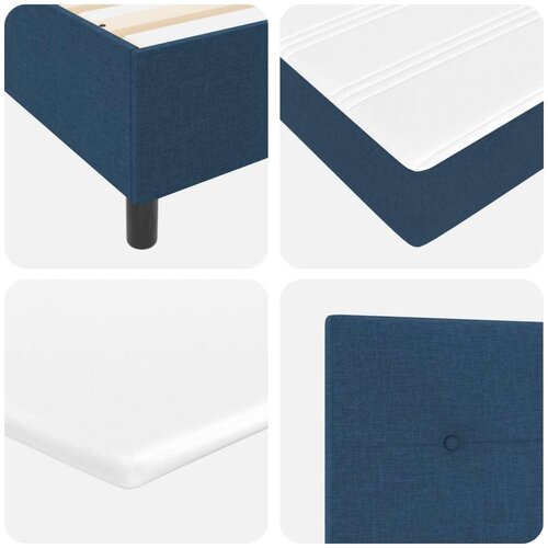  Krevet s box springom s madracem plavi 100x200 cm tkanina Slike