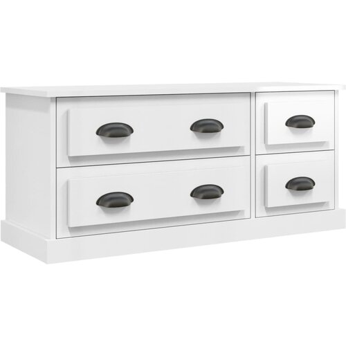 Maison Chic TV omarica - TV stojalo - Televizijska omarica visok sijaj bela 100x35,5x45 cm inženirski les, (21701399) Cene