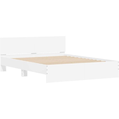 VidaXL Okvir kreveta s uzglavljem s uzglavljem Bijela 152 x 203 cm - Bijela 152 x 203 cm Slike