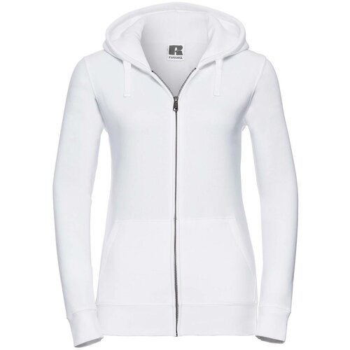 RUSSELL White women's sweatshirt with hood and zipper Authentic Slike