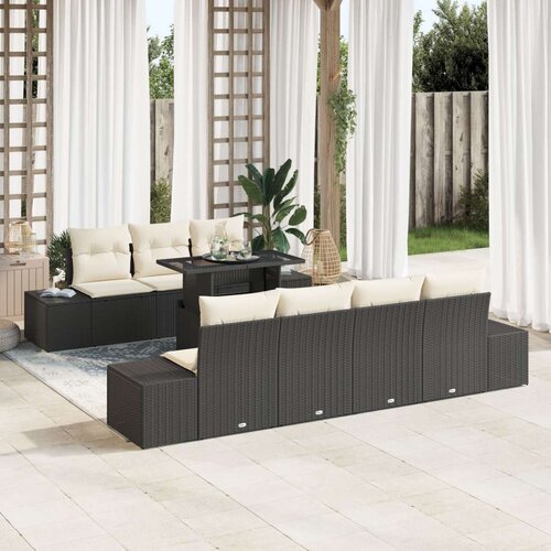  Set vrtnih sofa Set od 8 Smeđi Ratan Vanjski set sofa Cijene