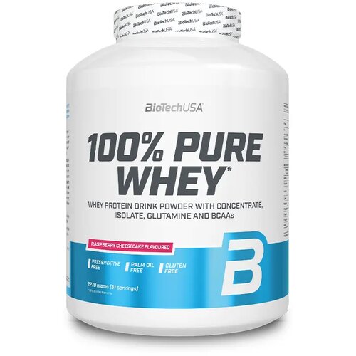 BioTech USA 100% Pure Vhei Protein 2270g - Cheesecake od maline Slike