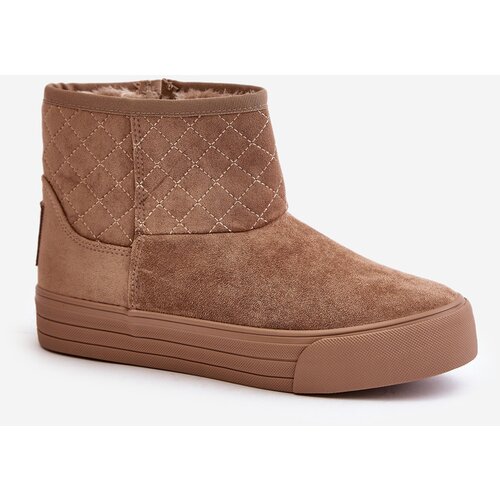 Big Star Ankle snow boots with zip insulated with fur Big Star beige Cene