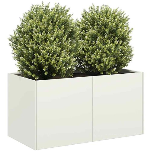 VidaXL Sadilnik Bela 80x40x40 cm Hladno valjano jeklo Slike