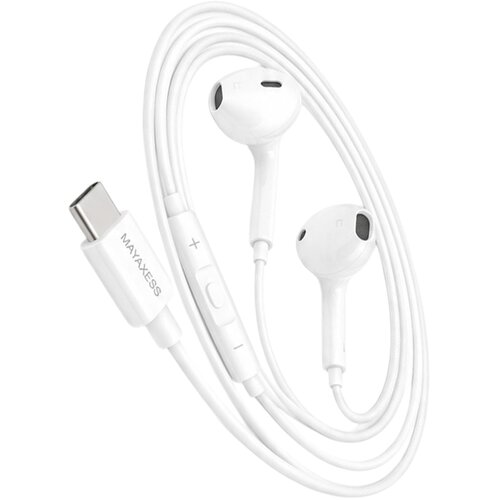 Oem Mayaxess, Žične USB-C slu&scaron;alke za iPhone 16e z vgrajenim mikrofonom, Bela, (5000299412) Cene