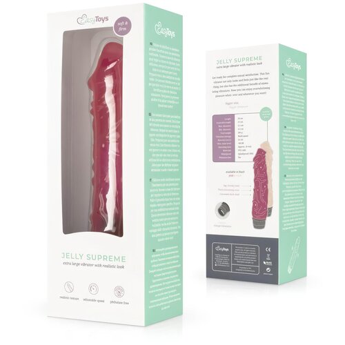 EasyToys - Vibe Collection Vibrator Jelly Supreme, roza Slike