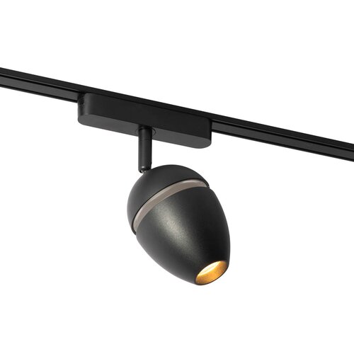 QAZQA Moderni črni reflektor za enofazni tirni sistem vključno z LED - Magnetic Eggy Slike