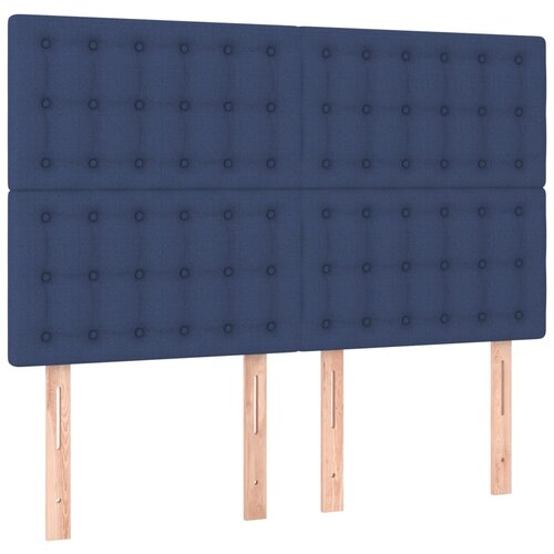 Maison Chic Posteljno vzglavje - Vzglavna omarica 4 kosa moder 72x5x78/88 cm blago, (22077500) Cene