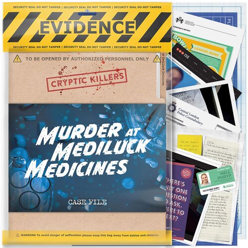  Detektivska igra - Murder at MediLuck Medicines - Cryptic Killers T4.5 Slike