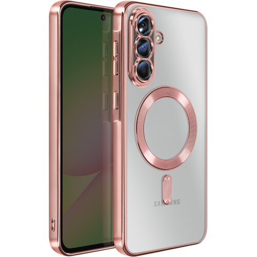 AVIZAR Ovitek za Galaxy A56, združljiv z MagSafe, s kromiranim robom, Roza, (5000190471) Cene