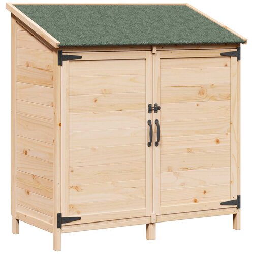 VidaXL Vrtno skladi&amp;scaron;če Naravna 106,5 x 56 x 113,5 cm Inženirski les, (5000235347) Slike