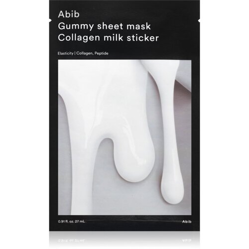 Abib Gummy Sheet Mask Collagen Milk Sticker vlažilna maska za obraz s pomirjajočim učinkom 27 ml Slike
