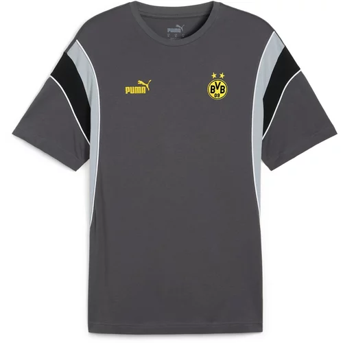 Puma Tehnička sportska majica 'BVB FtblArchive' žuta / tamo siva / crna