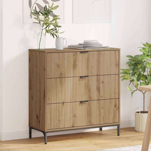 vidaXL Strani &scaron;al artisan hrast 79.5 x 33 x 82 cm Konstruiran les Cene