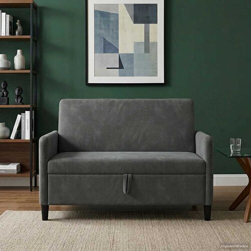 SOFA s pohranom Tamnosiva 122 x 78 x 87 cm Poliester Slike