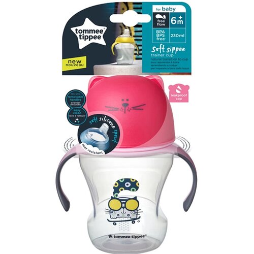 Tommee Tippee šolja sa piskom 230ml, Roze 117119 Cene