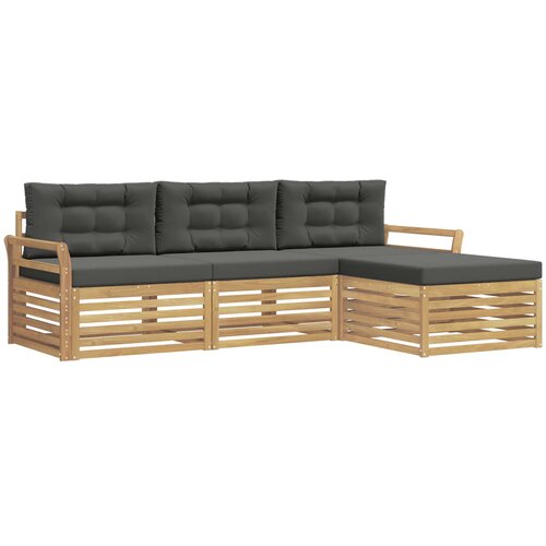  Set vanjskih sofa 4 kom. Bijela i antracit Slike