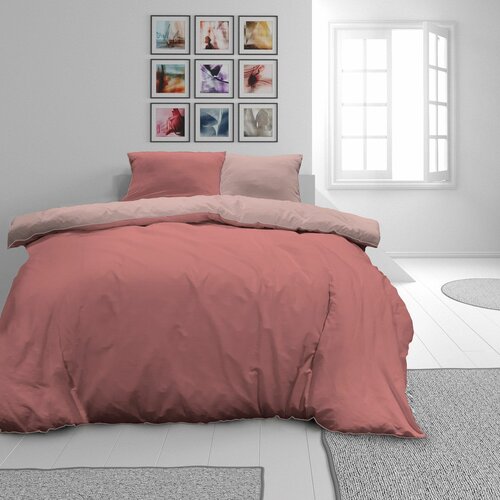 Vitapur pamučno-satenska posteljina svilanit pure rose brick 140x200 50x70 cm Slike