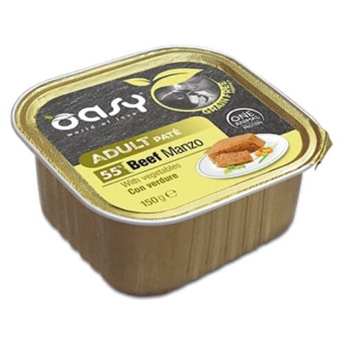Oasy Grain Free Pat&eacute; Adult govedina in zelenjava, pat&eacute; v posodici - 150 g 150 g Cene