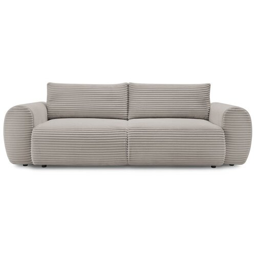 Bobochic Paris Svijetlo siva/bež sklopiva sofa od samta 257 cm Lucien &amp;ndash; Slike