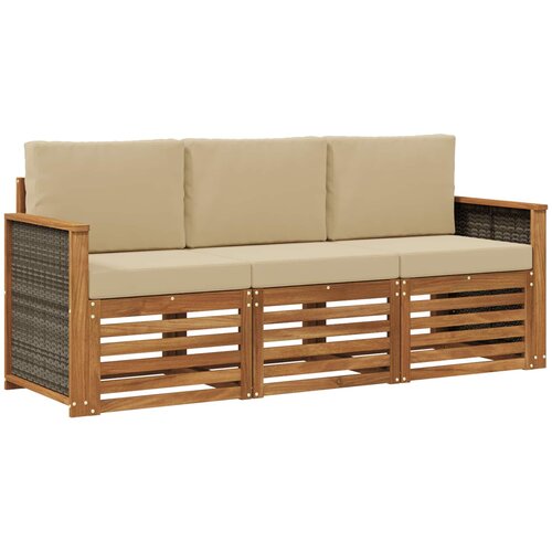  Setovi sofa 3 kom. Čvrsto drvo akacije Slike