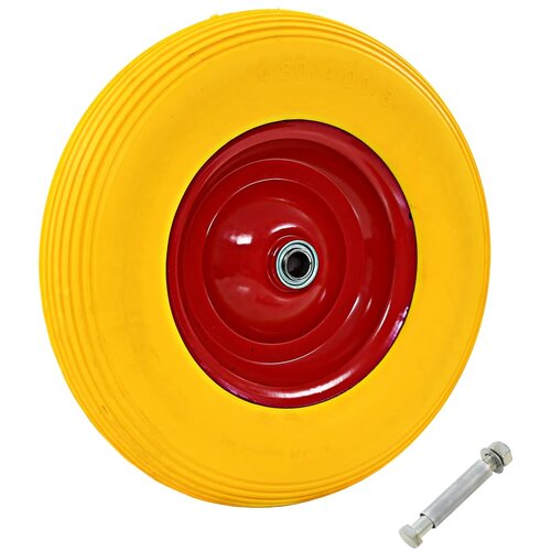vidaXL Kotač za kolica s osovinom od čvrstog PU-a 4.00 - 8 390 mm Cijene