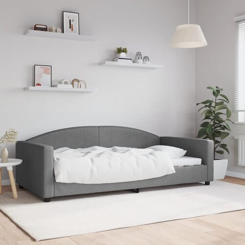 VidaXL Raztegljiva postelja temno siva 100x200 cm blago Slike