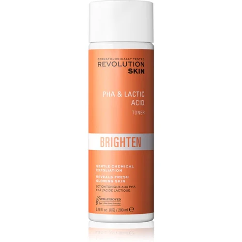 Revolution Brighten PHA & Lactic Acid nježni tonik za eksfolijaciju za suhu i osjetljivu kožu 200 ml