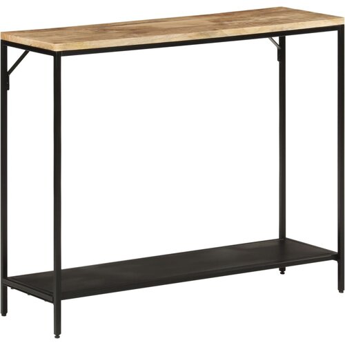  The Living Store Konzolna mizica 90x30x75 cm trden robusten mangov les in železo - Konzolna Mizica, (21448216) Cene