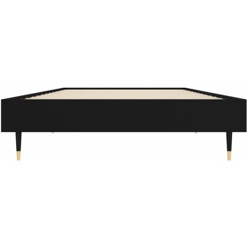  Okvir za krevet crni 75 x 190 cm od konstruiranog drva Slike