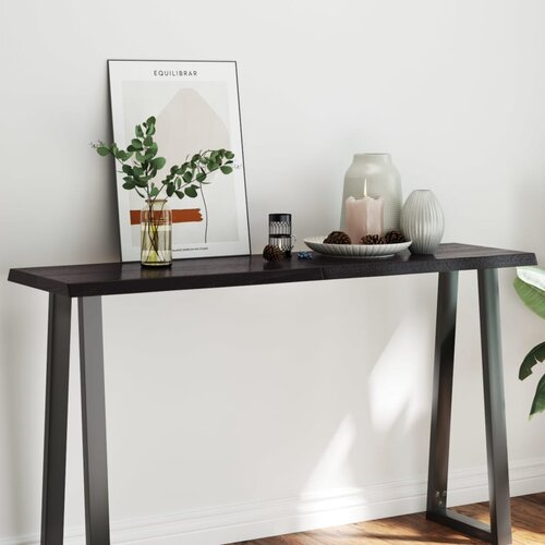 vidaXL Stolna ploča tamnosmeđa 140x40x(2-4) cm obrađena hrastovina Cijene