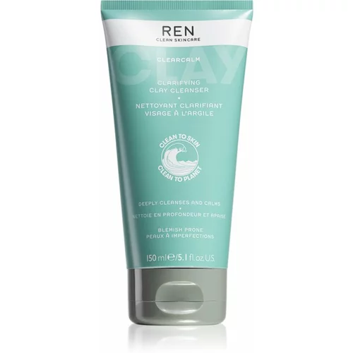Ren ClearCalm Clarifying Clay Cleanser sredstvo za čišćenje za osjetljivu kožu lica 150 ml
