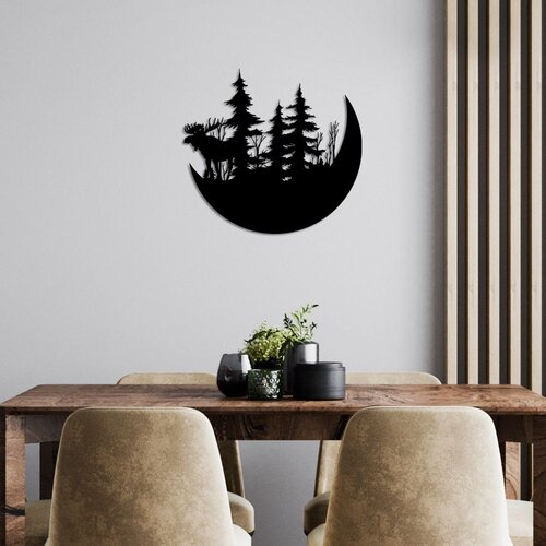Wallity Zidna dekoracija Divlja priroda 2 - L, 70 x 65 cm, Crna Cene