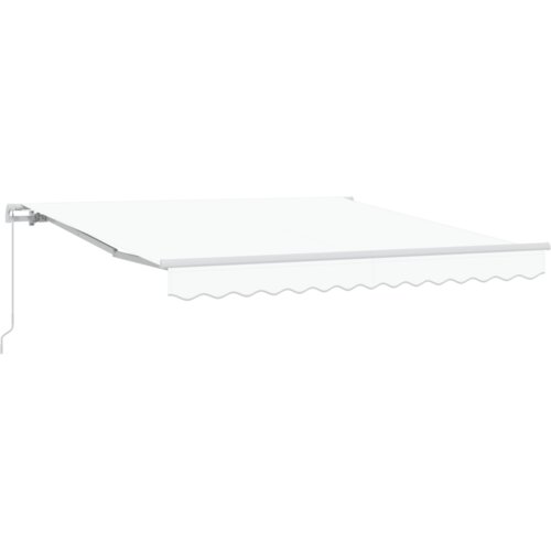VidaXL Ručna uvlačiva tenda Bijela 350x250 cm Slike