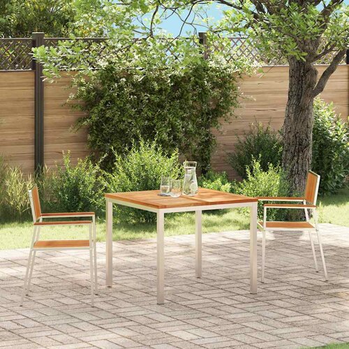  Vrtna stolica 2 pcs Smeđa 56 x 54,5 x 87 cm Čvrsto teak drvo Cene