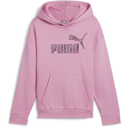 Puma duks za devojčice ess+ animal hoodie fl g, roze Slike