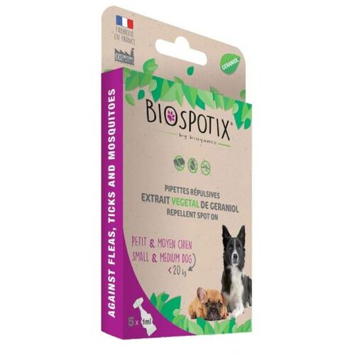 Biogance preparat za zaštitu štenaca i odraslih pasa do 20kg od krpelja i ostalih parazita 5x1ml Slike